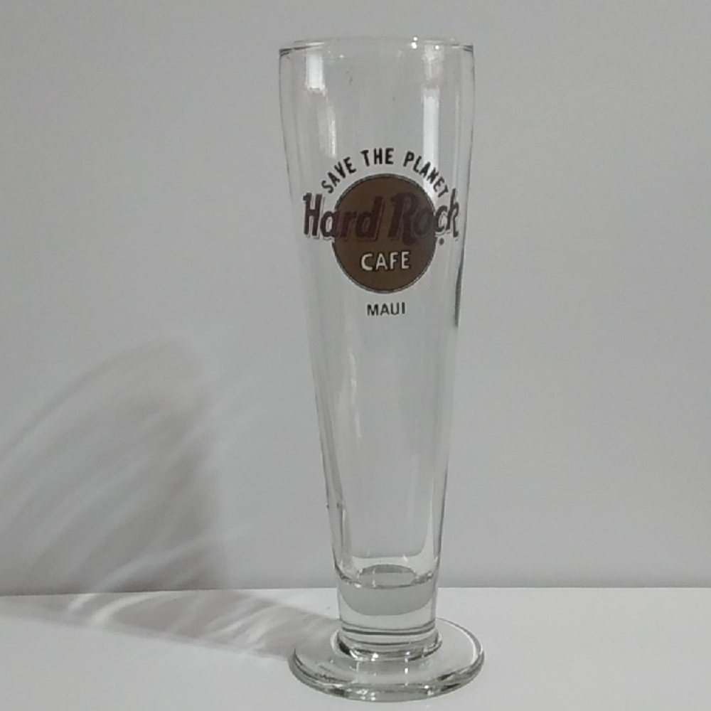 Hard Rock Cafe Maui Clear Pilsner with Brown Logo